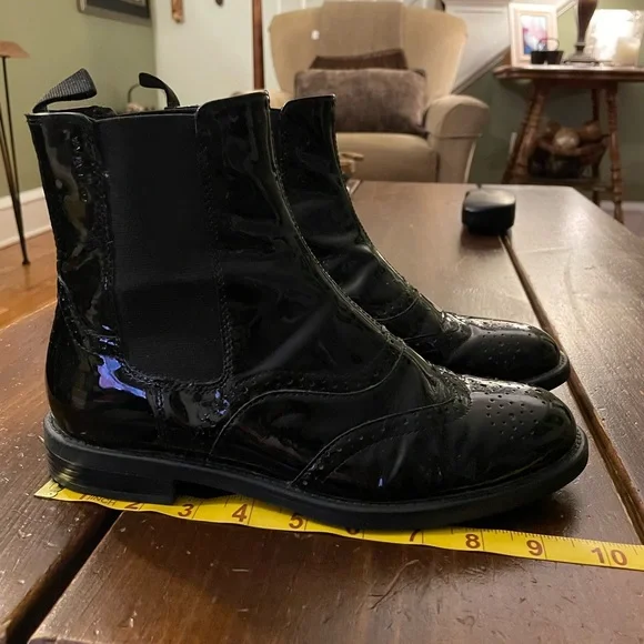 Vagabond - Patent Brogue Boots - Picture 1 of 4